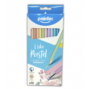 COLORES PASTEL BORRABLES X 12 UNID (POINTER)
