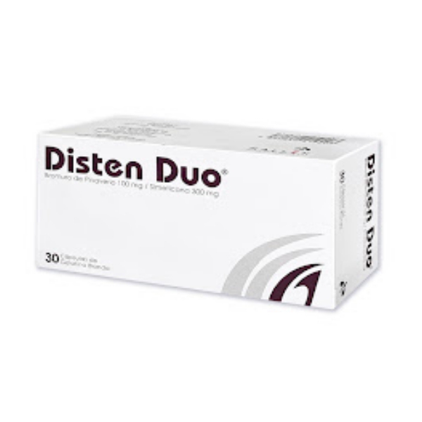 DISTEN DUO 100 MG / 300 MG X 30 TAB (BROMURO DE PINAVERIO / SIMETICONA) (MALLEN)