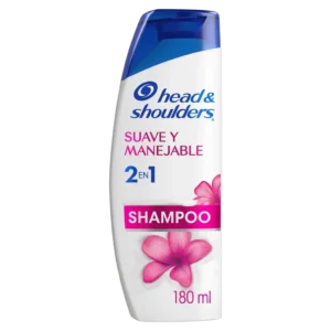 SHAMPOO HEAD & SHOULDERS 180ML SUAVE Y MANEJABLE 2 EN 1 (P&G)