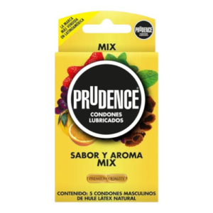 PRESERVATIVOS PRUDENCE SABOR Y AROMA MIX X 5 UNI