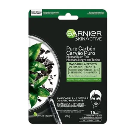 SKINACTIVE MASCARILLA DE TELA PURE CARBON X 28GR (GARNIER)