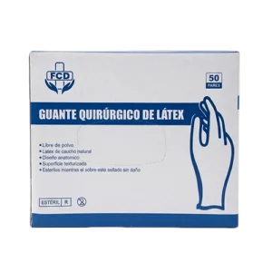 GUANTES QUIRURGICOS DE LATEX TALLA 8 X 1 UND (FCD)