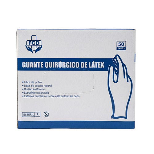GUANTES QUIRURGICOS DE LATEX TALLA 8 X 1 UND (FCD)