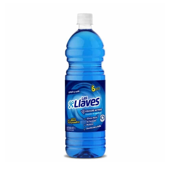 LAS LLAVES VINAGRE ACTIVO AZUL 1L MAREA CRISTALINA