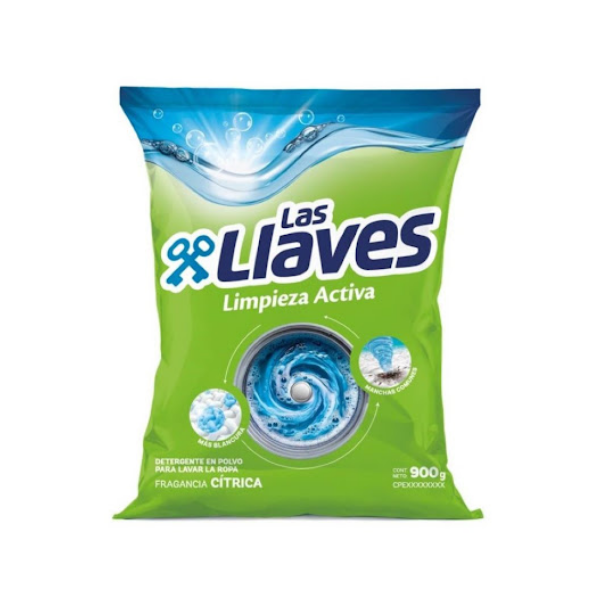 LAS LLAVES DETERGENTE LIMPIEZA ACTIVA CITRICO 900G