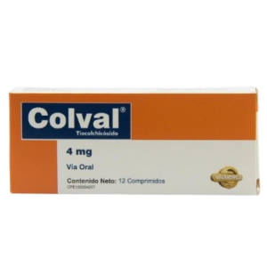 COLVAL 4MG X 12 COMP (TIOCOLCHICOSIDO) (TABLETAS) (VALMORCA)