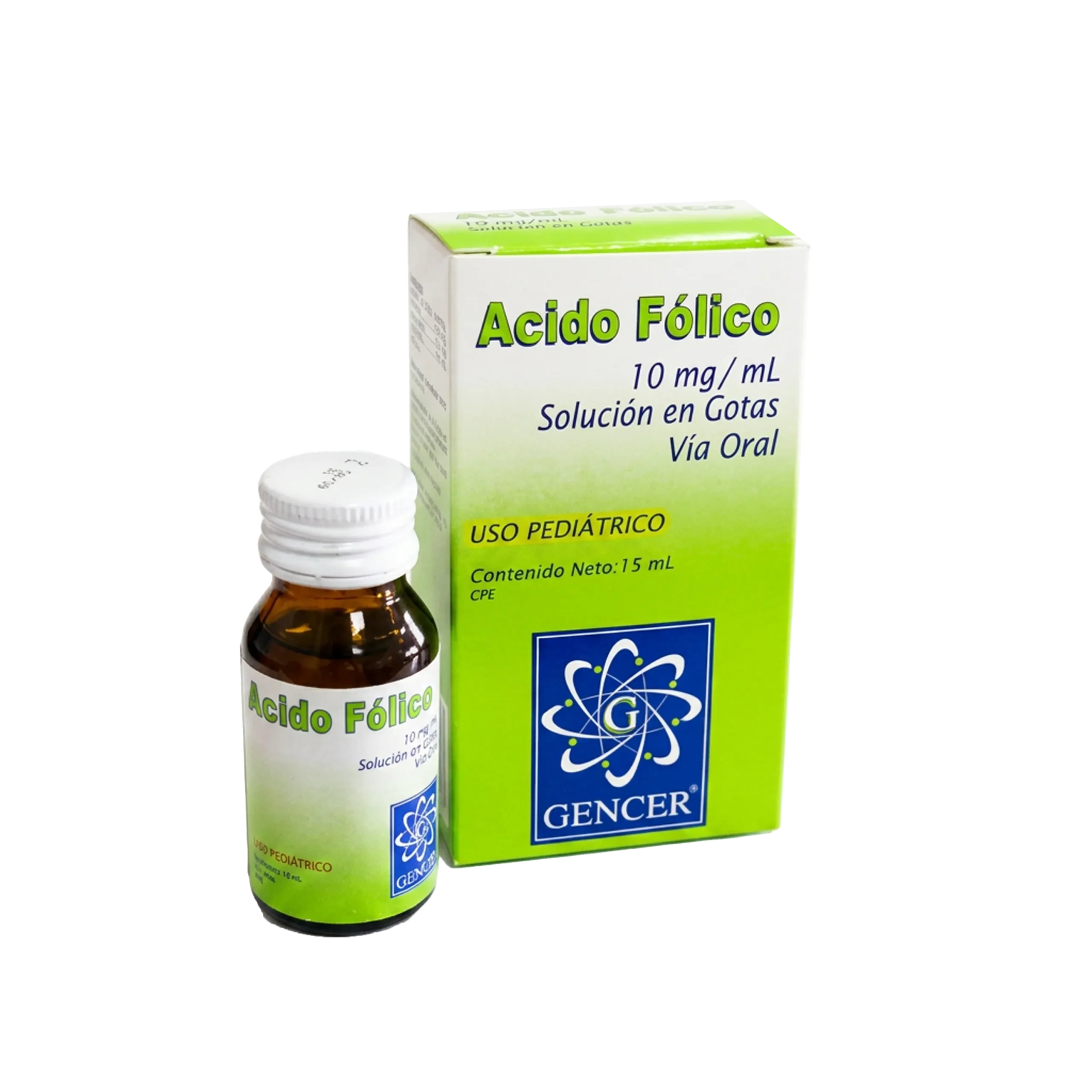 ACIDO FOLICO 10MG GTAS X 15ML (GENCER)(GOTAS)