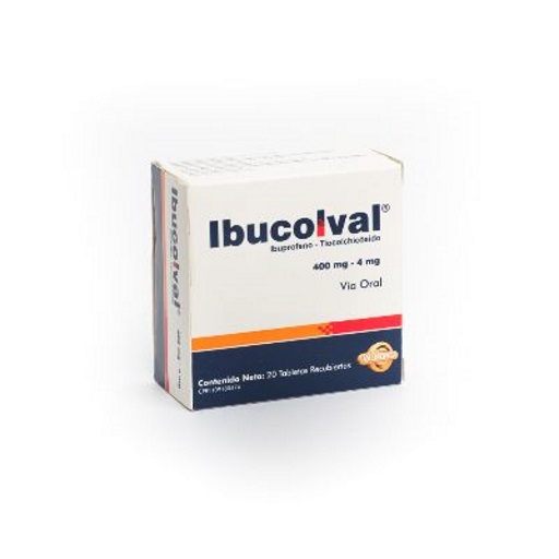 IBUCOLVAL 400MG-4MG X 20 TAB (IBUPROFENO-TIOCOLCHICOSIDO)(VALMORCA)(TABLETAS)