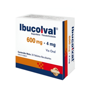IBUCOLVAL 600MG-4MG X 20 TAB (IBUPROFENO-TIOCOLCHICOSIDO)(VALMORCA)(TABLETAS)