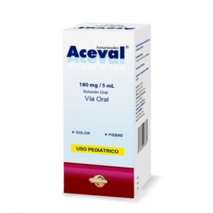ACEVAL 180MG/5ML X 120ML PED (ACETAMINOFEN)(VALMORCA)(JARABES)