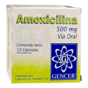 AMOXICILINA 500MG X 12 CAP (GENCER)