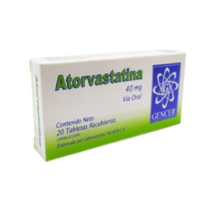 ATORVASTATINA 40MG X 20 TAB (GENCER)(TABLETAS)