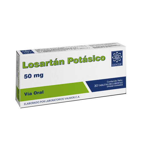 LOSARTAN POTASICO 50MG X 30 TAB (GENCER)