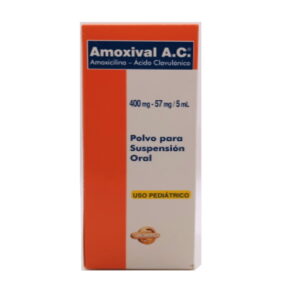 AMOXIVAL AC 400MG/57MG/5ML SUSP 60ML (AMOXICILINA/AC CLAV)(JARABES) VALMORCA