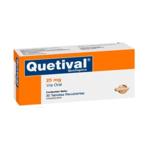 QUETIVAL 25MG X 30 TAB (QUETIAPINA)(VALMORCA) (TABLETAS)