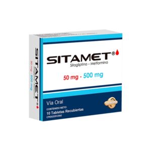SITAMET 50MG/500MG X 10 TAB (METFORMINA/SITAGLIPTINA) (VALMORCA) (TABLETAS)