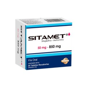 SITAMET 50MG/850MG X 30 TAB (METFORMINA/SITAGLIPTINA) (VALMORCA) (TABLETAS)