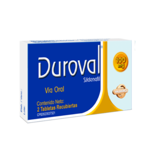 DUROVAL 100MG X 2 TAB (SILDENAFIL)(VALMORCA)(TABLETAS)