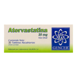 ATORVASTATINA 20MG X 30 TAB (GENCER)