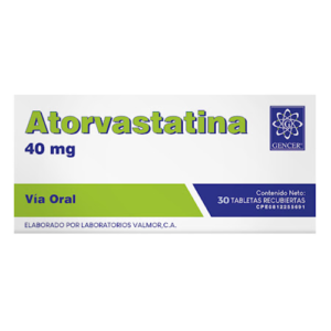 ATORVASTATINA 40 MG X 30 TAB (GENCER)