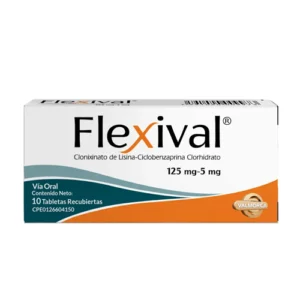 FLEXIVAL 125 MG – 5 MG X 10 TAB (CLONIXINATO DE LISINA – CICLOBENZAPRINA) (VALMO