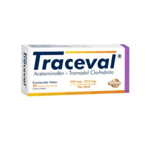 TRACEVAL 325MG/37.5MG X 20 TAB (ACETAMINOFEN/TRAMADOL)(VALMORCA) PSICOTROPICOS