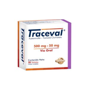 TRACEVAL 500MG/50MG X 20 TAB (ACETAMINOFEN/TRAMADOL)(VALMORCA) PSICOTROPICOS