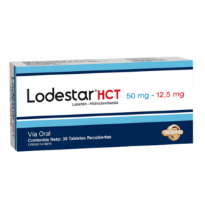 LODESTAR HCT 50MG/12.5MG X30TAB(LOSARTAN/HIDROCLOROTIAZIDA)(TABLETAS)(VALMORCA)