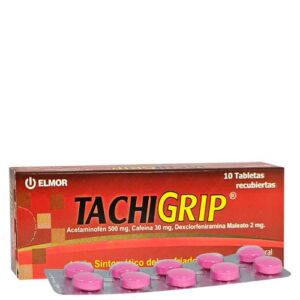 TACHIGRIP 500MG/30MG/2MG 10 TAB (ACETAMINOFEN/CAFEINA/DEXCLORFENIRAMINA) (ELMOR)