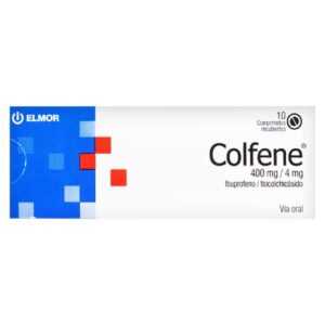 COLFENE 400MG/4MG X 10 COMP (IBUPROFENO/TIOCOLCHICOSIDO) (TABLETAS) (ELMOR)