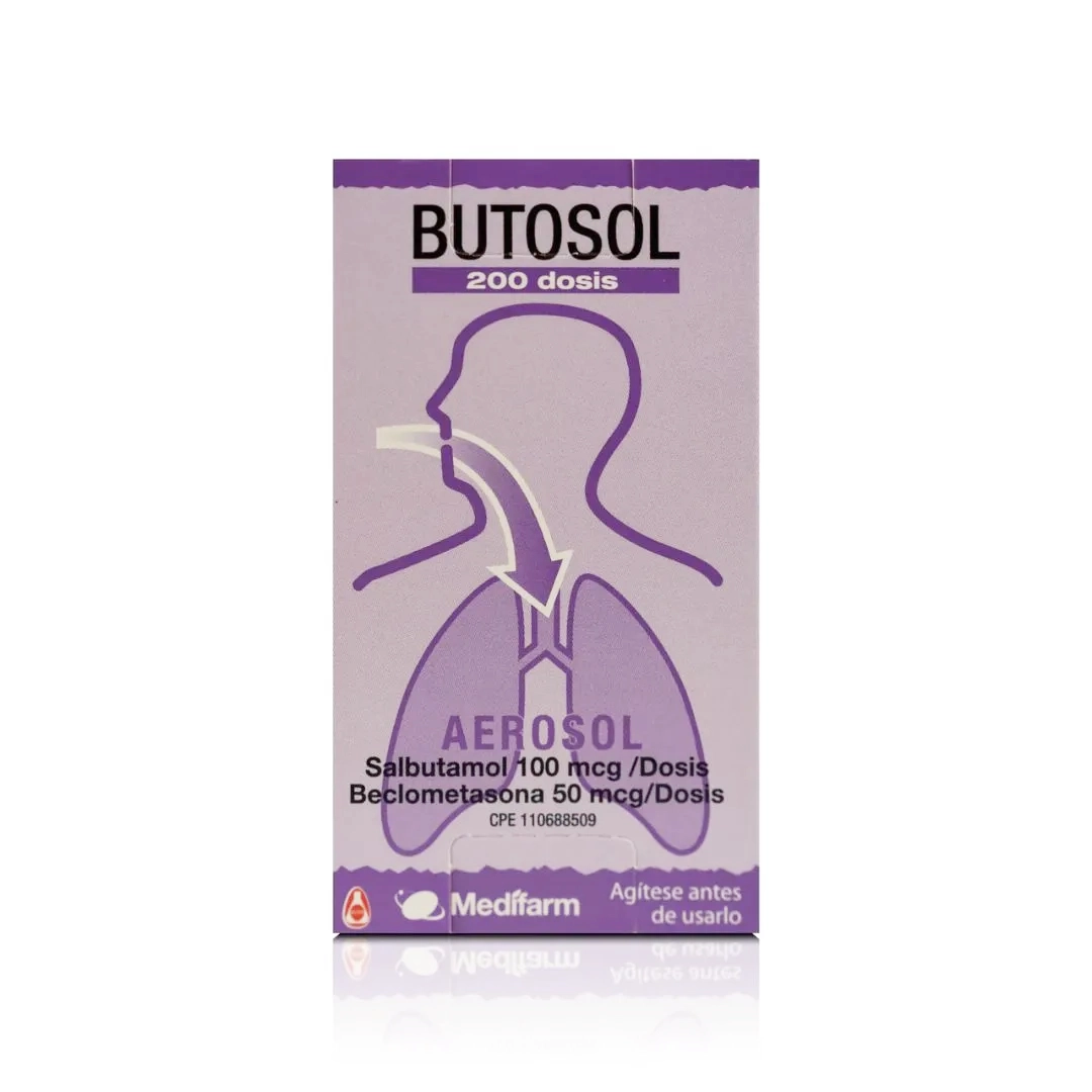 BUTOSOL INH 100-50/200 DOSIS (SALBUTAMOL/BECLOMETASONA) (MEDIFARM)