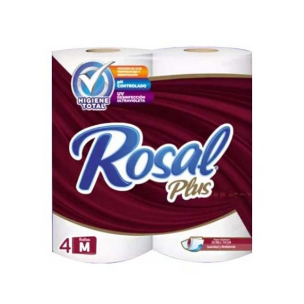 PAPEL ROSAL PLUS 300H X 4 ROLLOS (VINO TINTO)