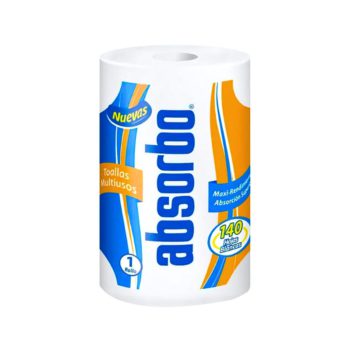 PAPEL TOALLIN MULTIUSOS 1 ROLLO X 140 HOJAS (ABSORBO)