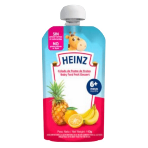 COMPOTA HEINZ FLEXIBLE SABOR A POSTRE DE FRUTAS 113G