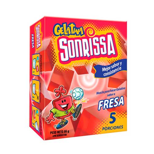 GELATINA SONRISSA FRESA 66G