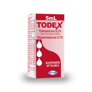 TODEX 0.3%-0.1% SOL OFTAL X 5ML (TOBRAMICINA-DEXAMETASONA) (OFTALMI) (GOTAS)