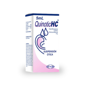 QUINOTIC HC 0.20%-1% SOL OTICA X 5ML(CIPROFLOXINA-HIDROCORTISONA)(OFTALMI)(GOTAS