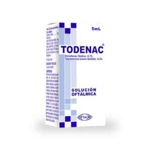 TODENAC 0.1%-0.3% SOL OFTAL X 5ML (DICLOFENAC-TOBRAMICINA) (GOTAS)(OFTALMI)