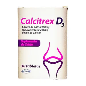 CALCITREX D3 950MG X 30 TAB (CITRATO DE CALCIO)(OFTALMI)