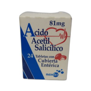 ACIDO ACETILSALICILICO 81MG X 24 TAB (MEDIGEN)(TABLETAS)