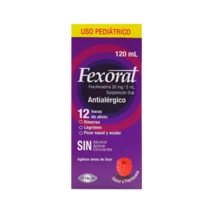 FEXORAT FEXOFENADINA 30MG/5ML S/FRAMBUESA 120ML OFTALMI