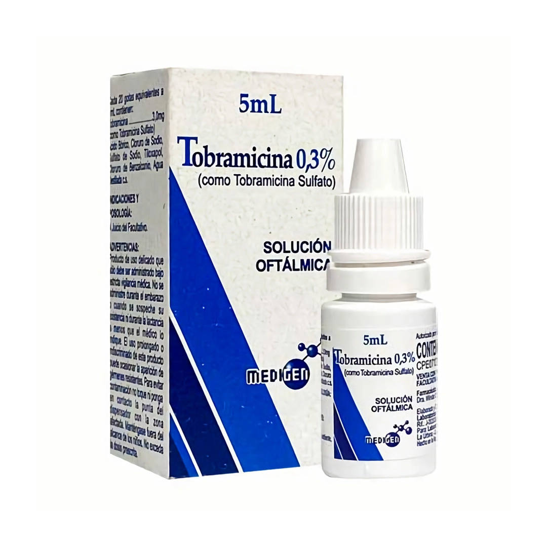 TOBRAMICINA 0.3% SOL OFT 5ML (MEDIGEN)(GOTAS)