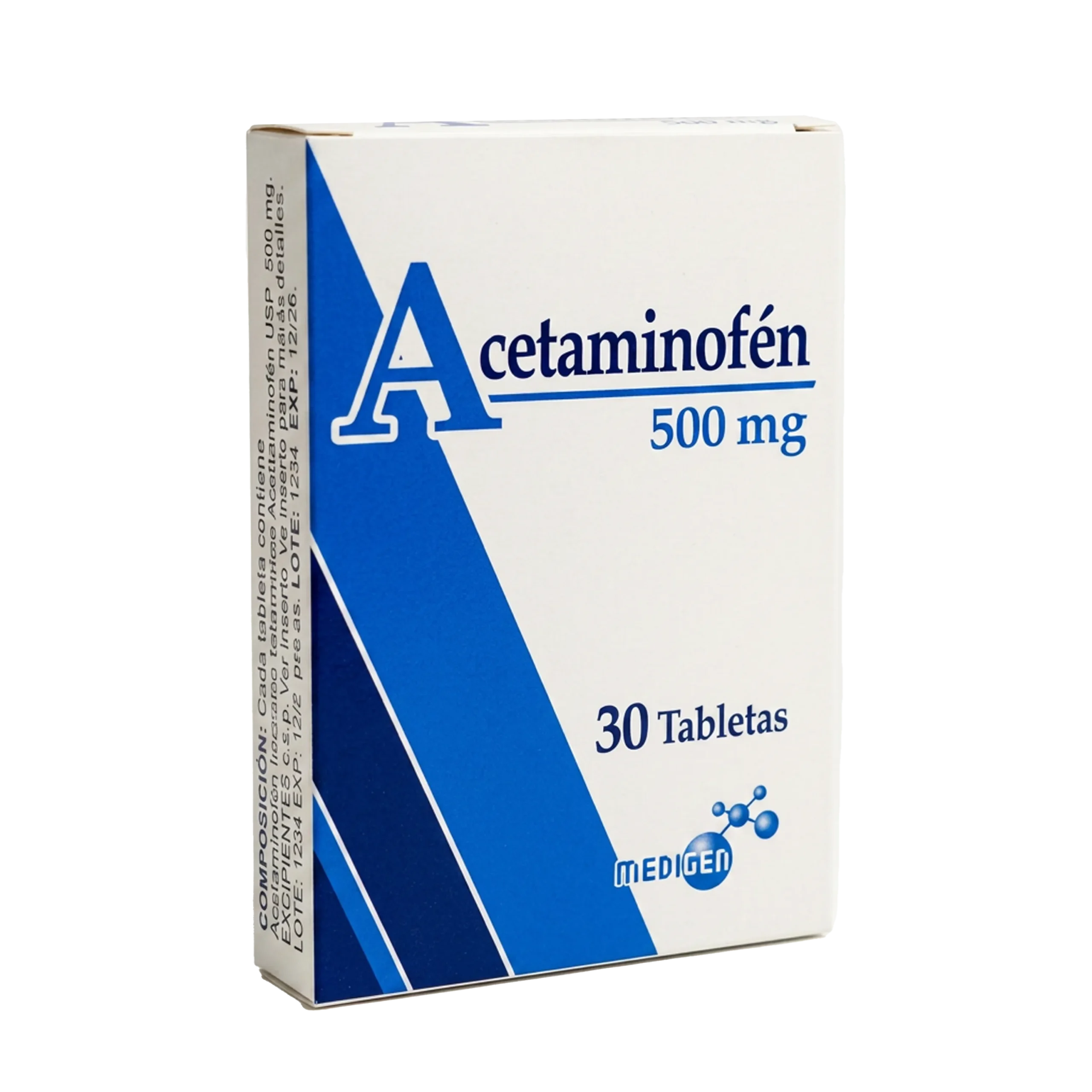 ACETAMINOFEN 500MG X 30 TAB (MEDIGEN)