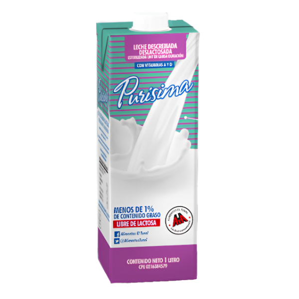 LECHE LIQUIDA DESLACTOSADA 1L (PURISIMA)