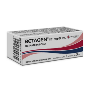 BETAGEN 12MG/3ML (BETAMETASONA) (BIOTECH) (AMPOLLAS)