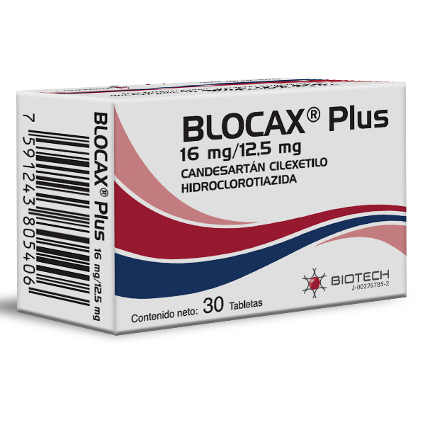 BLOCAX PLUS 16MG/12,5MG X 30 TAB (CANDESARTAN+HCT)(BIOTECH)(TABLETAS)