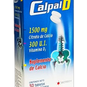 CALPAL D X 30 TAB (CITRATO DE CALCIO/VIT D3)(TABLETAS)(BIOTECH)