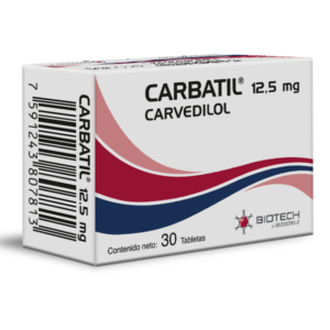 CARBATIL 12,5 MG X 30 TAB (CARVEDILOL)(BIOTECH)(TABLETAS)