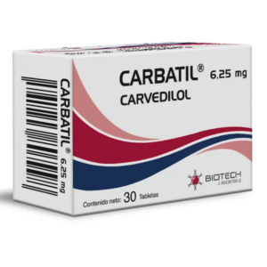 CARBATIL 6,25MG X 30 TAB (CARVEDILOL)(BIOTECH)(TABLETAS)