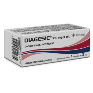 DIAGESIC 75MG/3ML X 2 AMP (DICLOFENAC POTASICO) (BIOTECH) (AMPOLLAS)